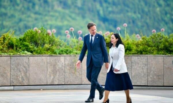 Konfirmohet ardhja e delegacionit të NATO’s, takime me Osmanin dhe Kurtin – në konferencë me Rutte del veç Presidentja